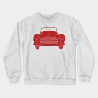 Red Morris Minor classic car Crewneck Sweatshirt